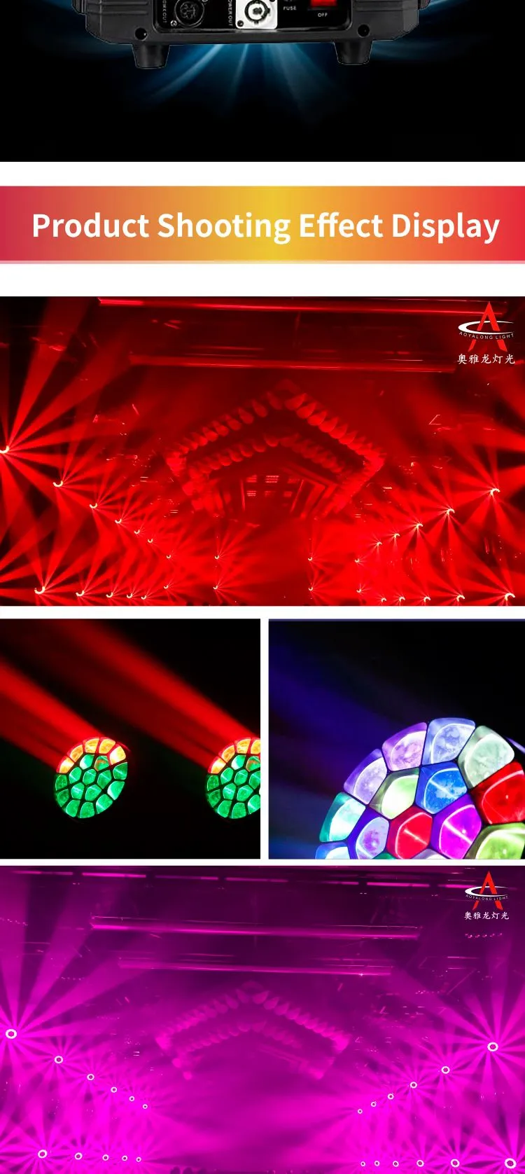 FY-1915 19x15W 4in1 Osram Light Stage Moving Head Light Wash Zoom Beam Light Bee Eye with DMX Control for Stage Night Club Bar Party Dj Ktv