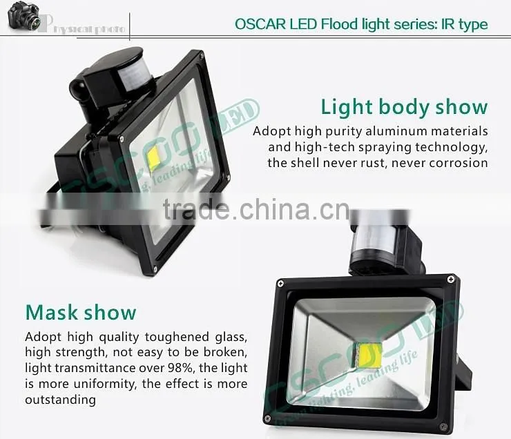 Shenzhen Oscar LED Supply you IR Sensor LED flood light series landscape light garden yard lamp 30W (10w 20W 30W 50W)