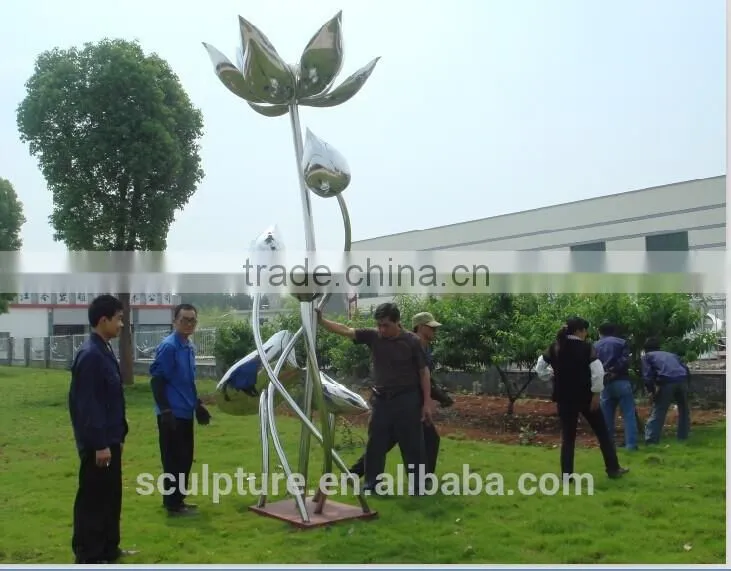 Modern Large Arts Stainless steel Sculpture for garden decoration
