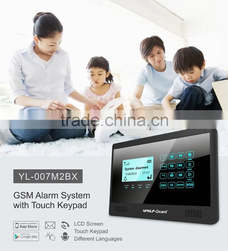 GSM Wireless Home Burglar Alarm Security System Remote Control PIR Door Sensor