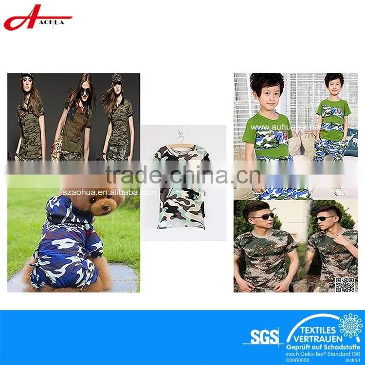 Heat transfer camouflage printed knitted fabric