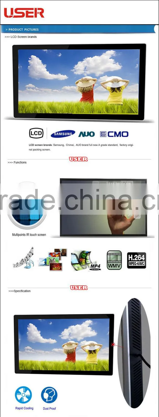 digital signage media player/ LCD Digital Signage