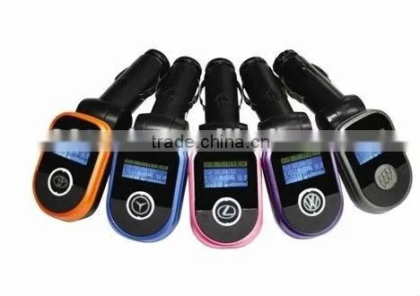 Fashion design hot selling new style car mp3 fm modulator with high quality