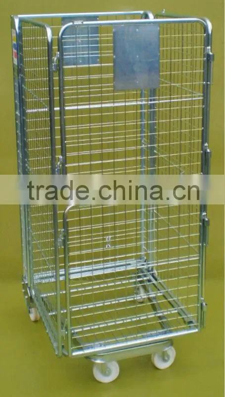 4 Sided Mesh Infill A Frame Roll Cotainer with 2 doors