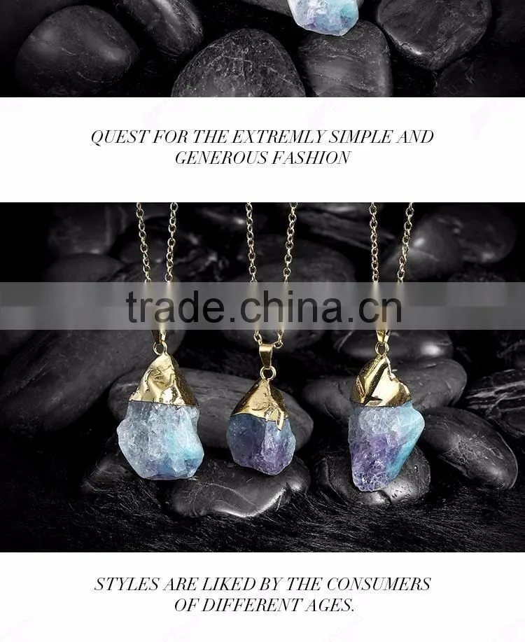 Fashion single stone pendant necklace women, Beautiful one stone pendant