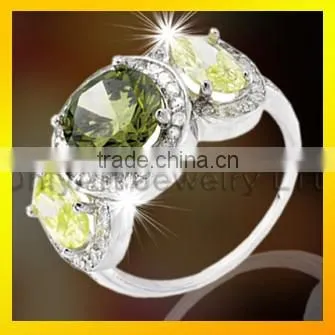 latest ring for women high quality three stone 925 sterling silver ring