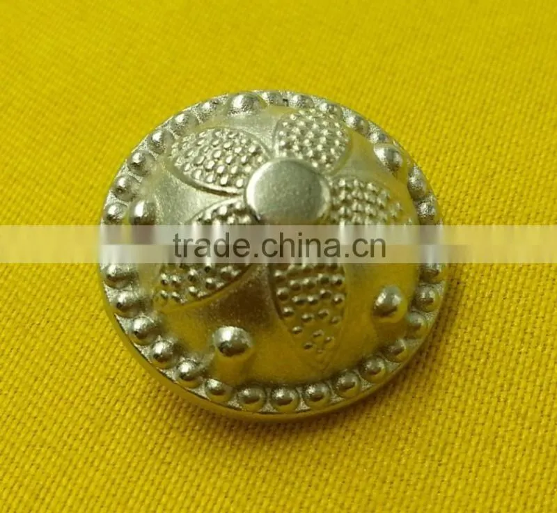 18mm Dome Shape Fancy Metal Shank Button For Ladies Wear -- MJ2382