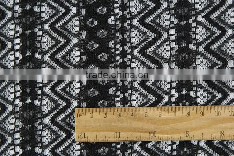 wholesale cheap nylon poly wave new design flower lace embroidered underwear fabric garment accessories making machines