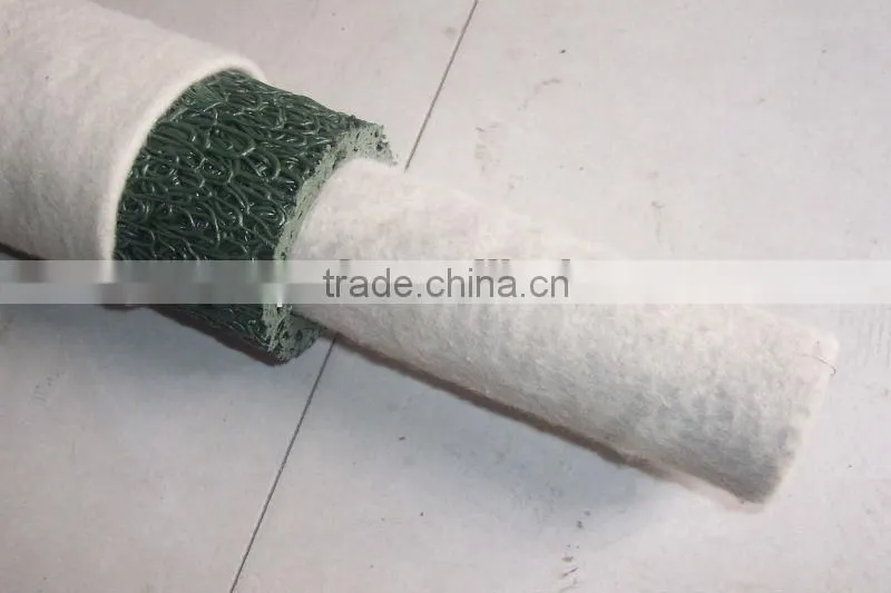 Geocomposite drain pipe for wet land