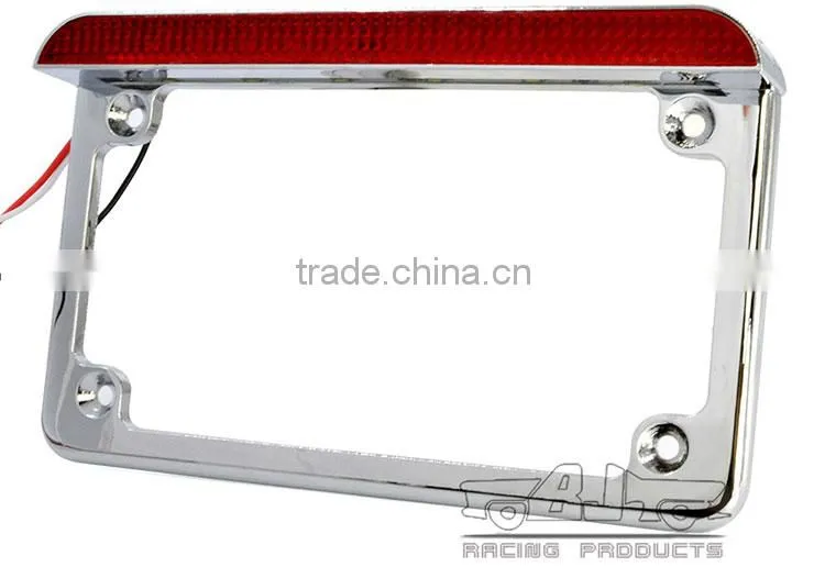 BJ-LPL294-003 High Performance Chrome 4'' X 7'' LED Tail Light Motorcycle Licence Plate Bracket for Harley