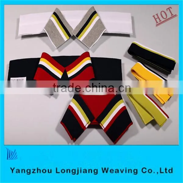 black and white color acrylic cuff rib for leather jacket