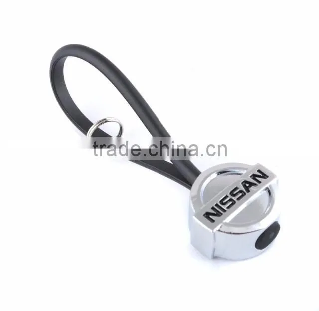Zinc alloy rubber band car key chain