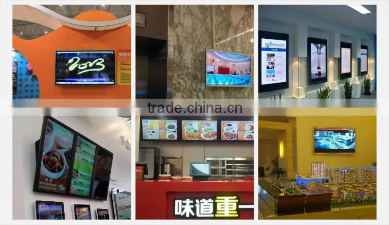 vertical wall mount lcd ad media player18.5 full hd led screen,led commercial advertising display screen