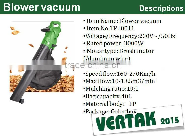 Garden electric leaf blower,portable blow vacuum