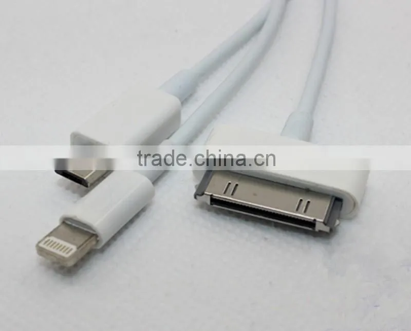 2016 New design Super Speed 3 in 1 Micro USB Data cable for ip4&ip5