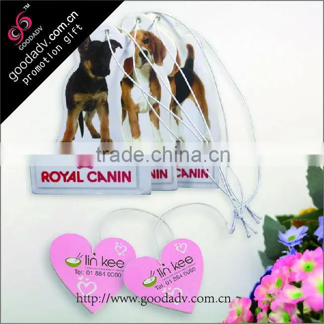 Puppy Pattern Paper Air Freshener / heart-shaped Paper Air Freshener
