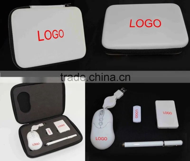 Customs USB Travel sets for business travel/coorperate gifts(mouse +usb disk +card dreader +pen)