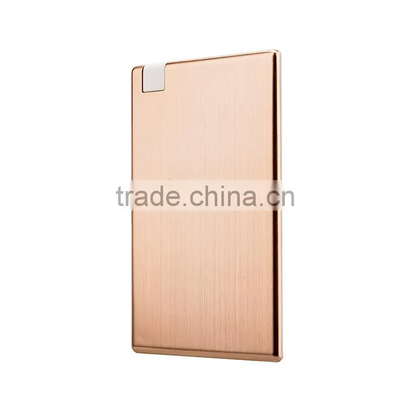 2015 hot promotion custom logo 1500mah portable ultra thin credit card power bank