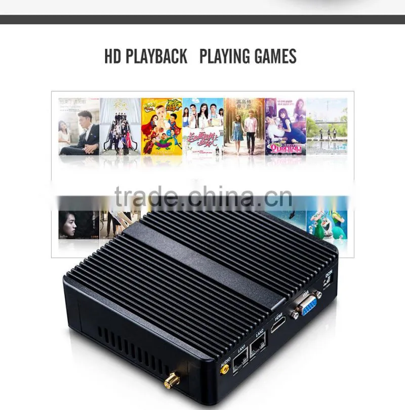 Pentium 3805U MINI PC Dual Lan 2G RAM 64G SSD Haswell Barebone Computer With VGA,Support Msata +2.5inch hdd MINI PC SSD