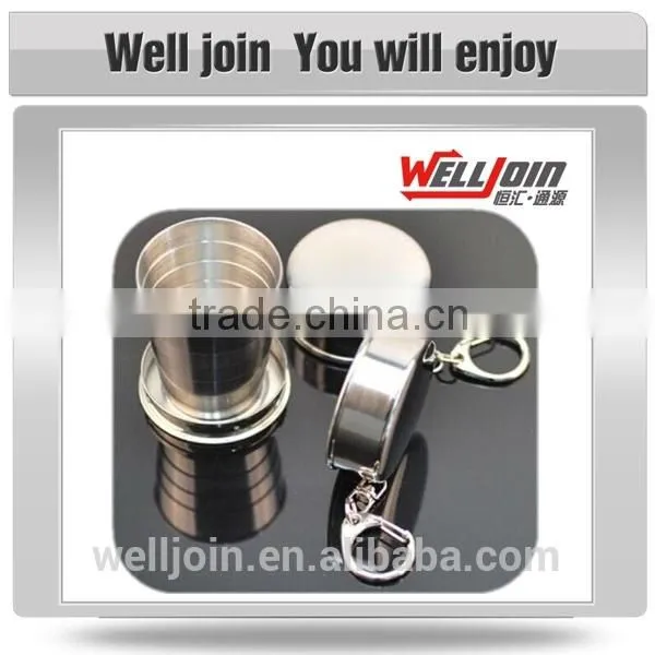 Collapsible stainless steel cup