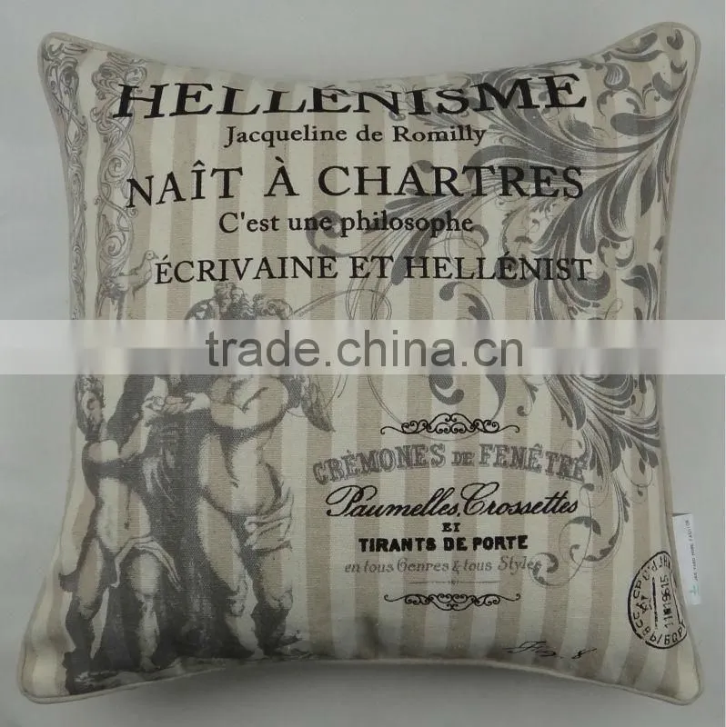 Marble pillar printed decorative cushion