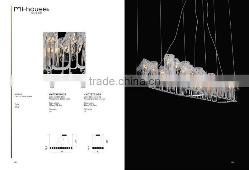 Metal Decorative Aluminium Silver chain chandelier LC20031