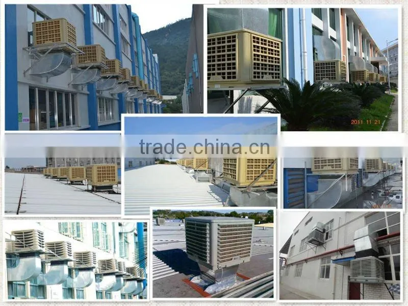 Commercial and university restaurant evaporative air circulating fan