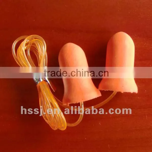 2016 bell shape ear plugs wireless foam ear plugs in pp box disposable bell shaped PU foam ear plugs string selectable Supplier