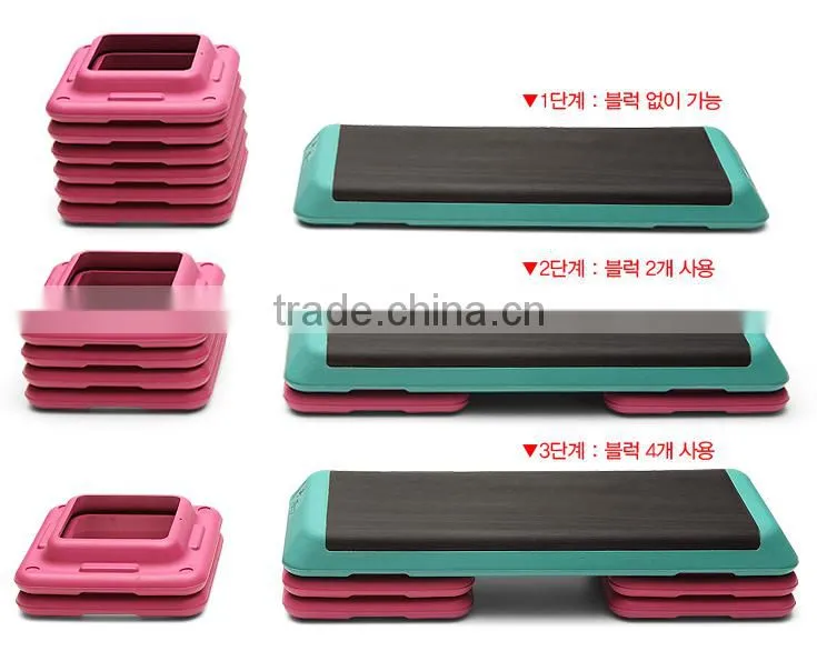 Club-Shaped Aerobic 3 Step Box/ Gym Equipment/ Rack