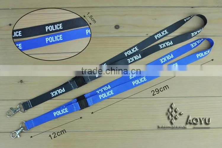 fashion polyester printed keychain neck strap custom