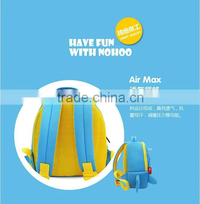 Cartoon Whale backpack Boys Girls Baby travel Bag kids backpack promotion