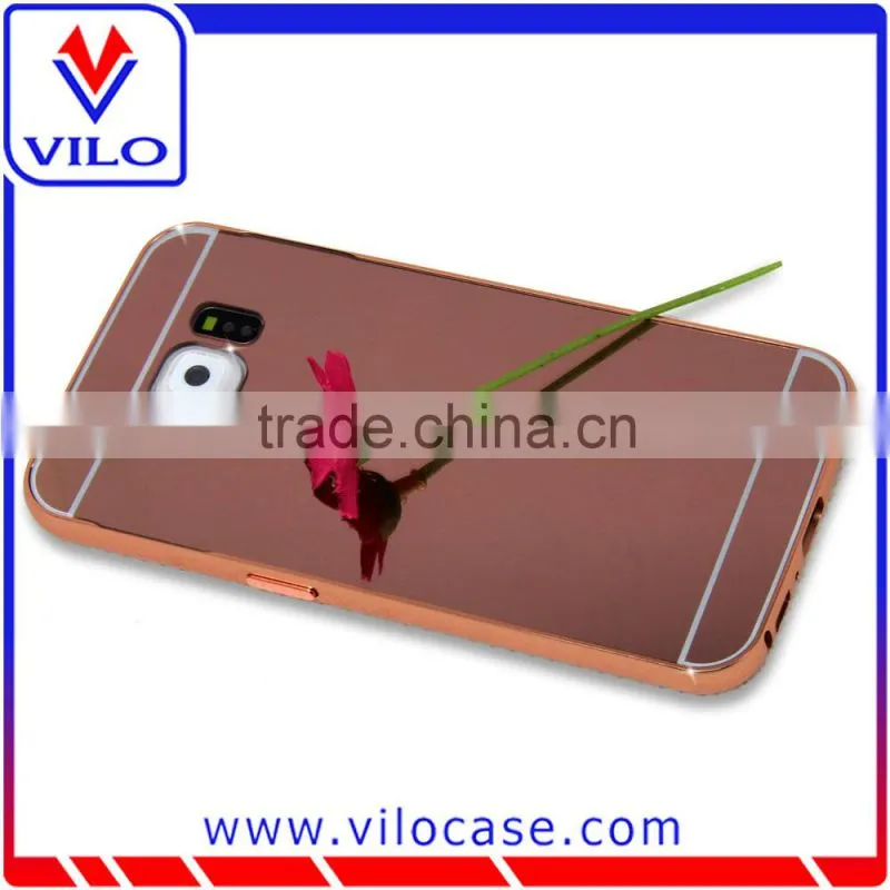 Hot selling aluminum frame bumper case with Acylic back cover for Samsung S6