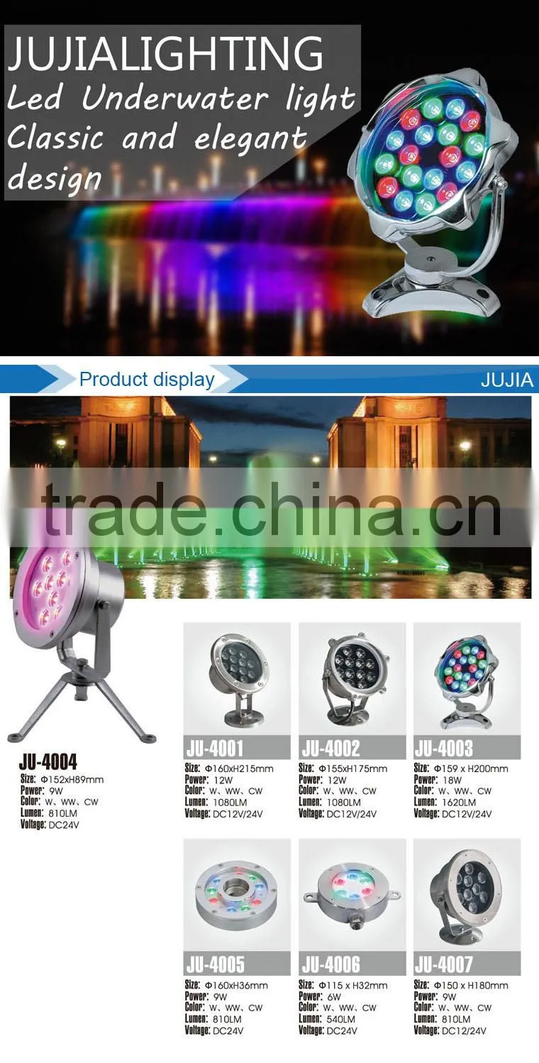4W 100% waterproof led underwater lightings for pool, pond from 5 years Dongguan simu lighting factory