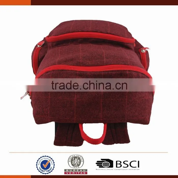 Korean Cotton Square Laptop Backpack Bag for College Girls