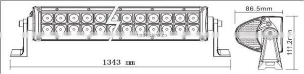 50" Curved Led Light bar Off road, 288w arch bent led light bar , double row led work light bar
