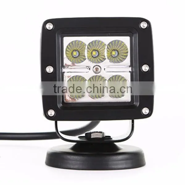 Off road Headlight 18w LED work light headlight Lamp SUV Spot Driving Fog Light for Boat off rod cars
