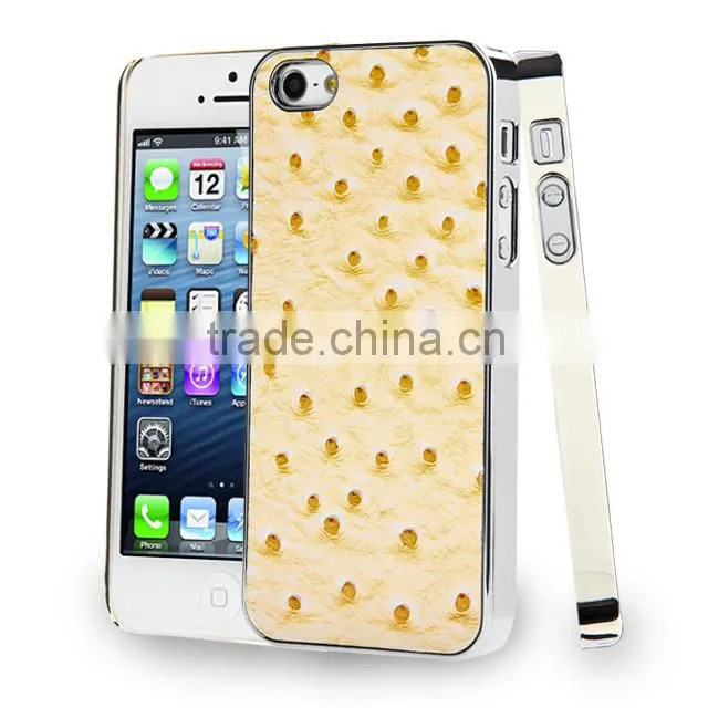 Set Screen Protector And Case For Iphone 5 , Beautiful Aluminium Flower Case