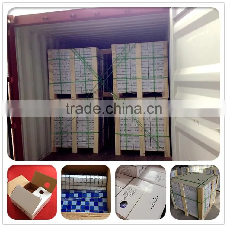 Mix Color Melting Glass Square Mosaic