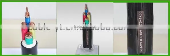 Fire Resistant Low Voltage Special Power Cable NH-VV 0.6/1KV 3*70+1*35