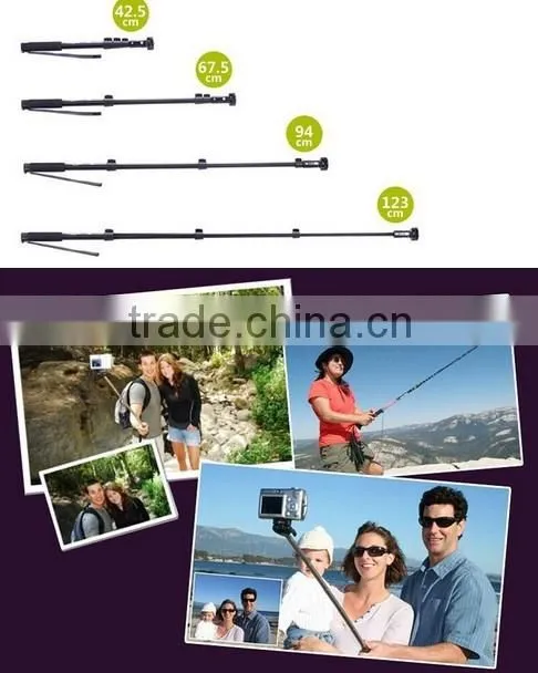 New Style Handheld Mobile Phone Tripod Monopod Aluminum Adjustable 42-123CM Telescopic Camera Extendable Holder with Clip Mount