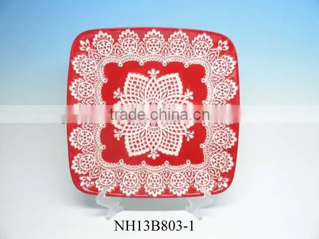 Factory outlet hot sale square ceramic plates