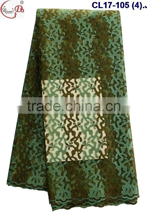 Chowleedee CL17-105 Royal blue tulle french lace fabric,top quality french lace material for dress