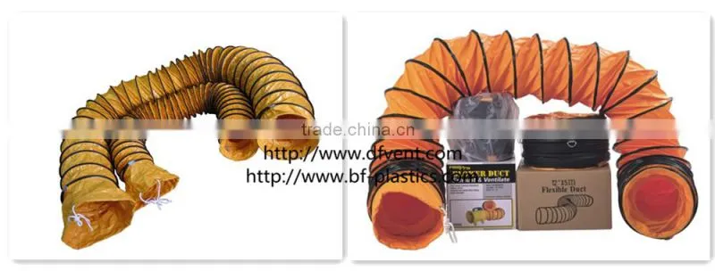 80 Celsius PVC heat resistant air heater blower duct