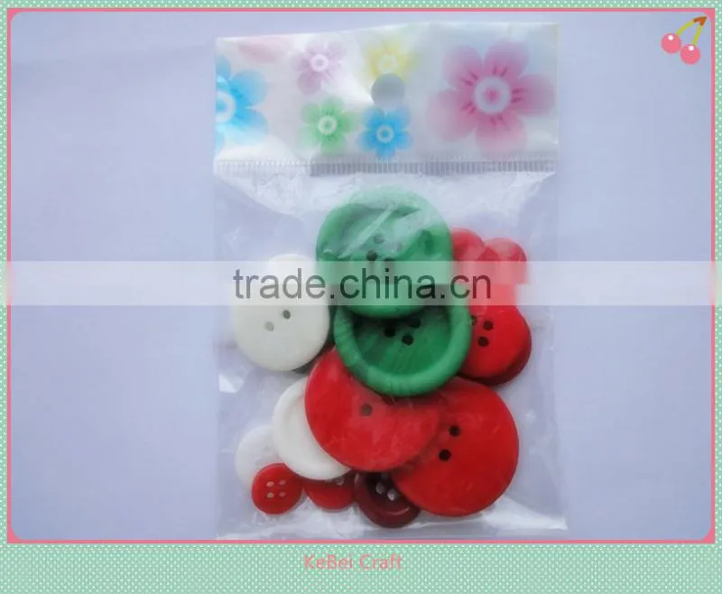 DIY Christmas decorative buttons, decoration round resin buttons