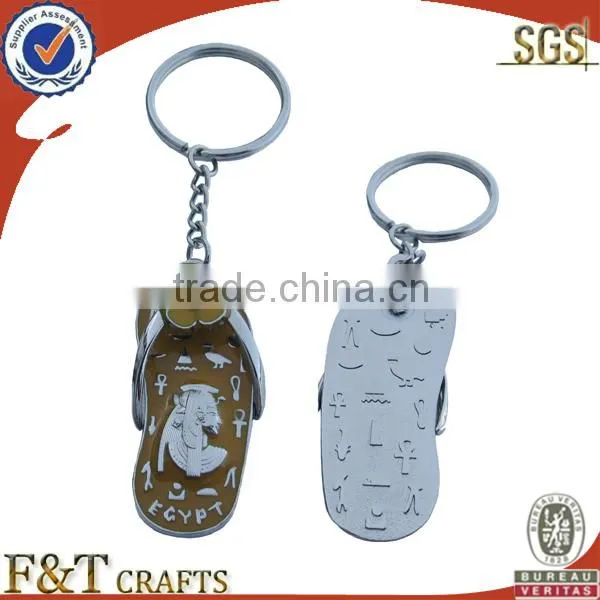 Custom 3d embossed metal cheap keychain shoe