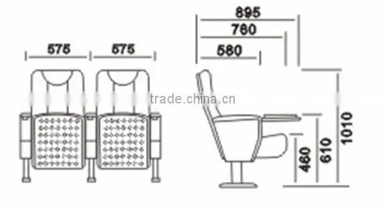 Cheap price metal folding chair for the auditorium