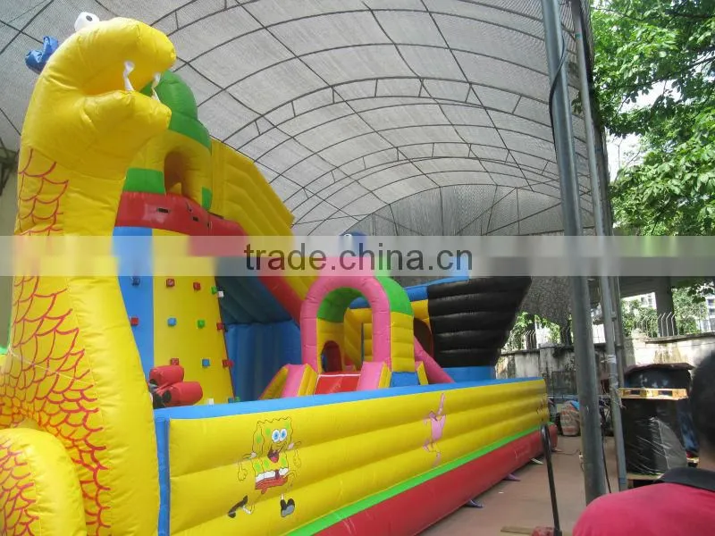 hot sale Inflatable dragon climbing slide combo game