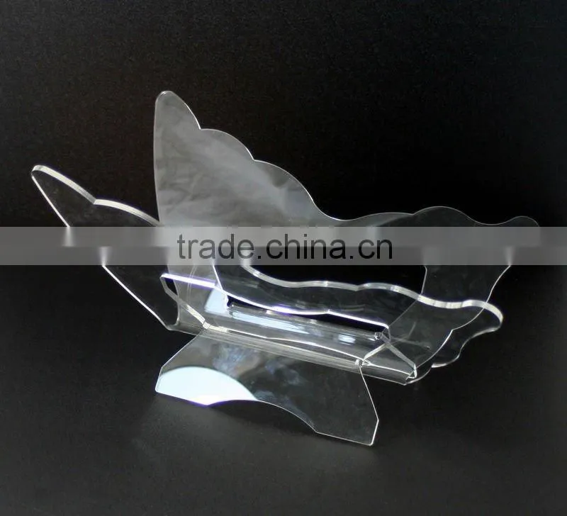 Acrylic Butterfly Magazine,Brochure Storage Stand /Rack/ Display/Shelf/ Holder