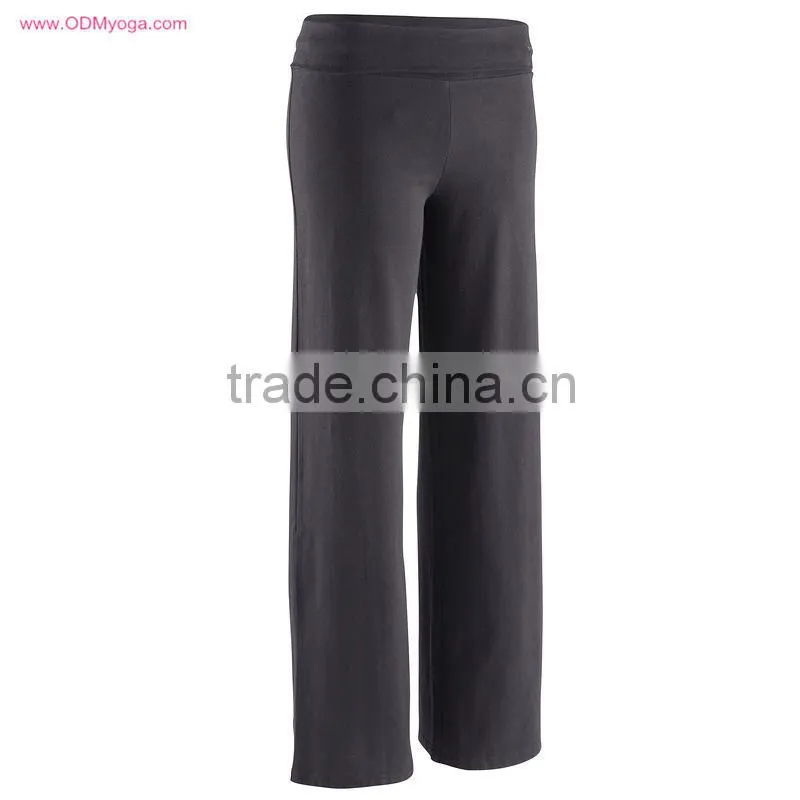 Custom Ladies 95% Combed Cotton 5% Spandex Fashion Design Fitness Leggings, Gym Sports Pants, Yoga Pants for Women
