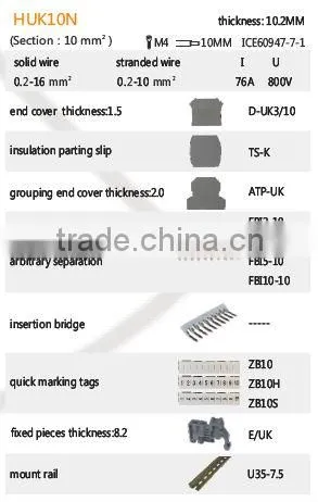 Termination/ Terminals /Terminal Block connector HUK 10N